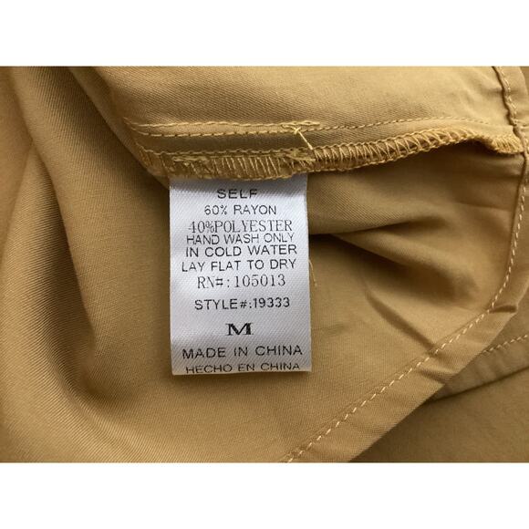 Savanna Jane bohemian embroidered tunic bell sleeves mustard color size M - Picture 8 of 8